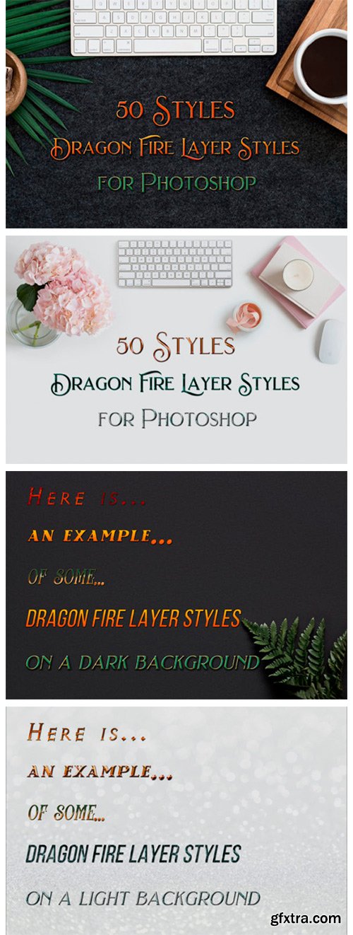 50 Dragon Fire Photoshop Layer Styles 6224440