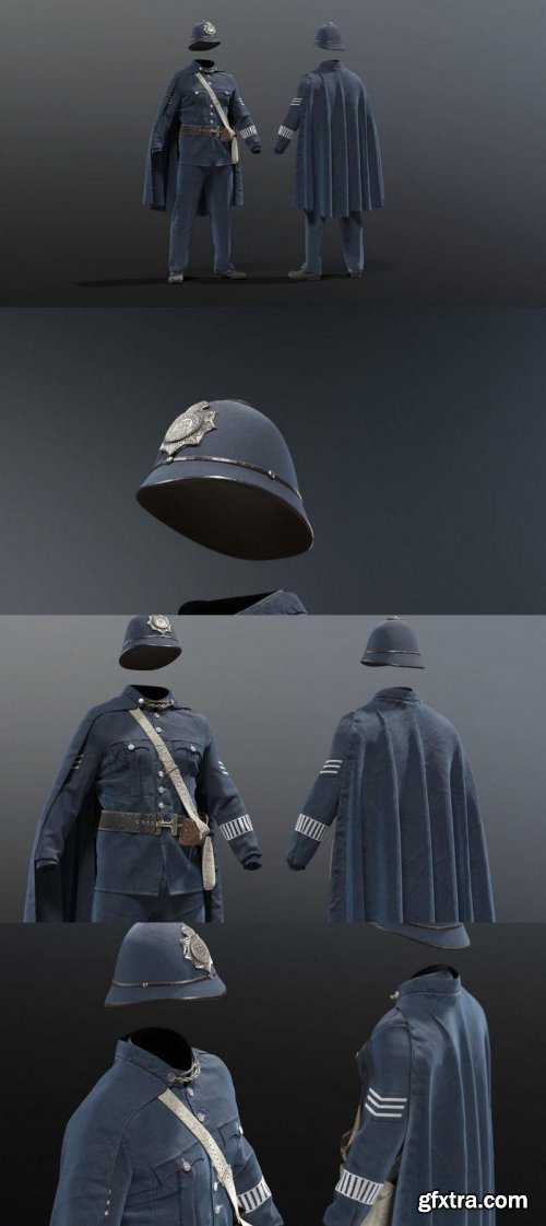 Policeman British bobby 3D Model