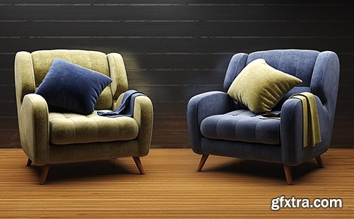 Cuberbrush - Studio Fabric Armchair
