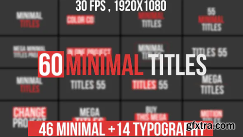 Videohive 60 Minimal Titles 13780452