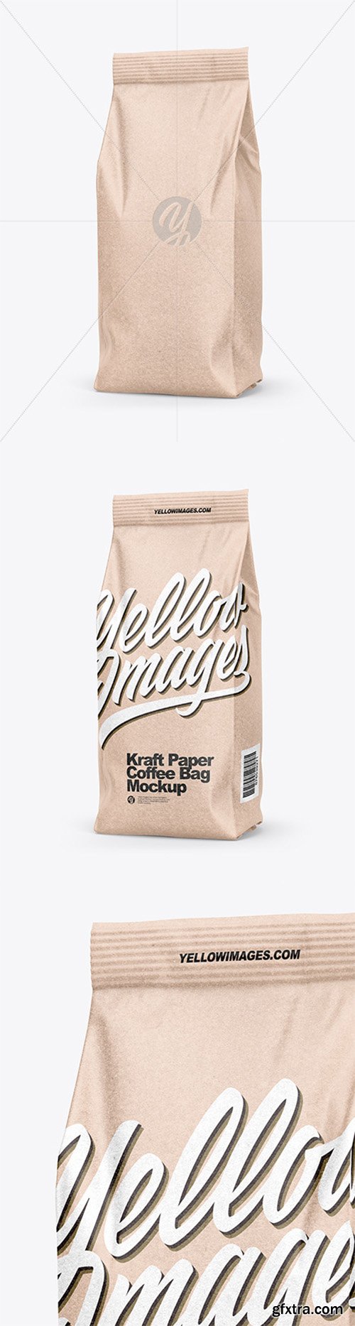 Kraft Coffee Bag Mockup - Half Side View 66451