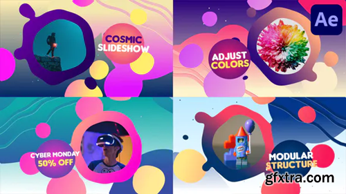 Videohive Cartoon Space Slideshow | After Effects 29122288