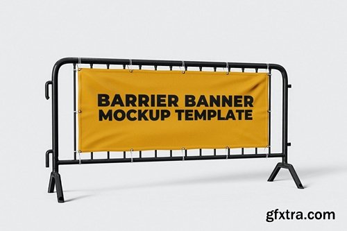 Barrier Banner Mockup Template
