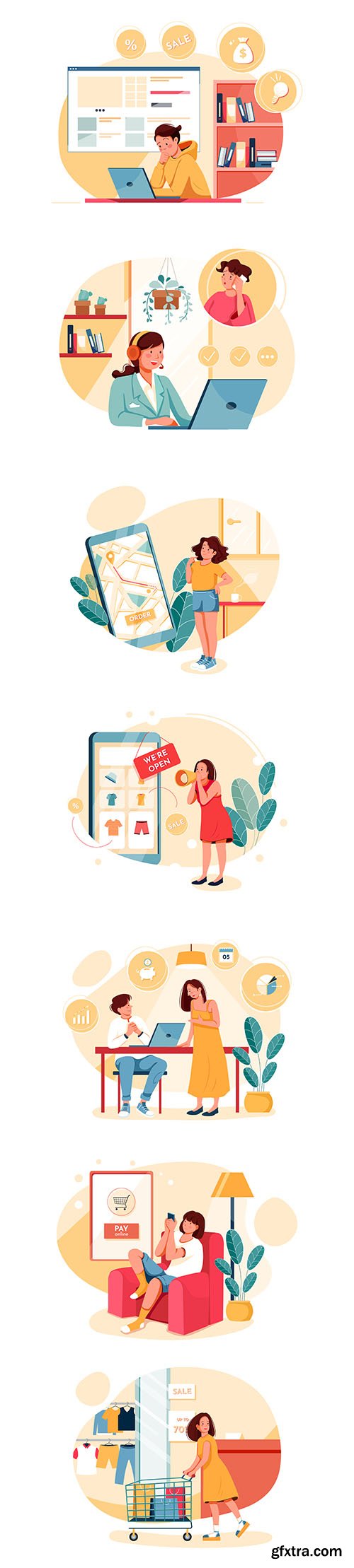 Online store illustration concept