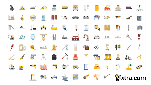 Videohive 100 Construction & Industrial Icons 29150290