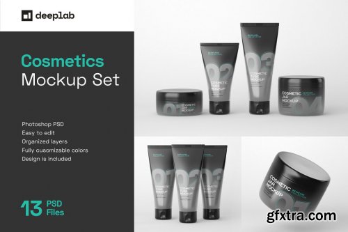 CreativeMarket - Cosmetics Mockup Set | Tube and Jar 5430550