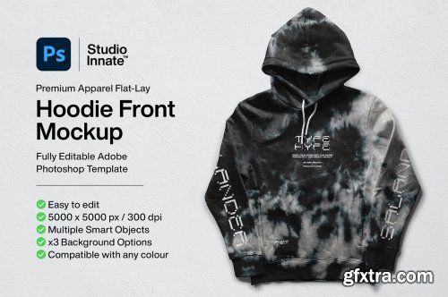 CreativeMarket - Hoodie Front Mockup 5478463