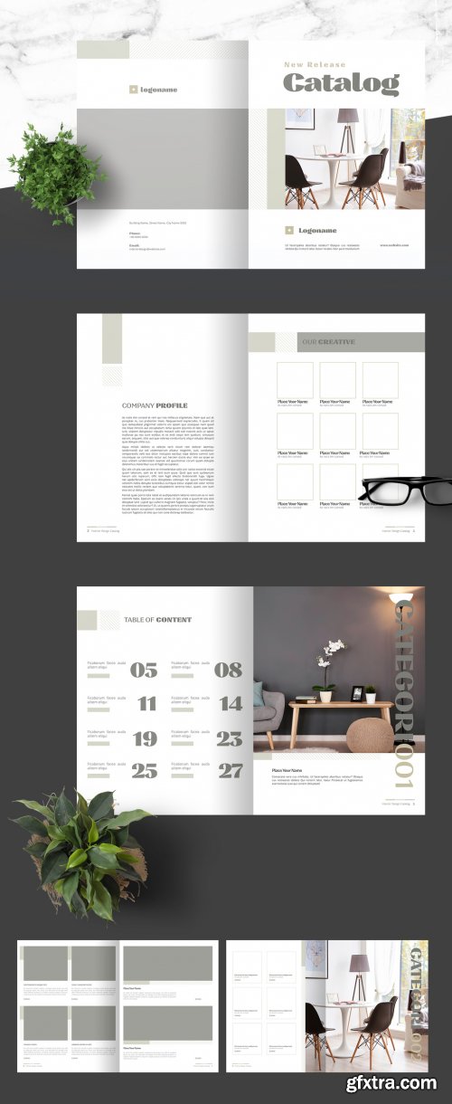 Product Catalog Design with Brown Accents 385819152