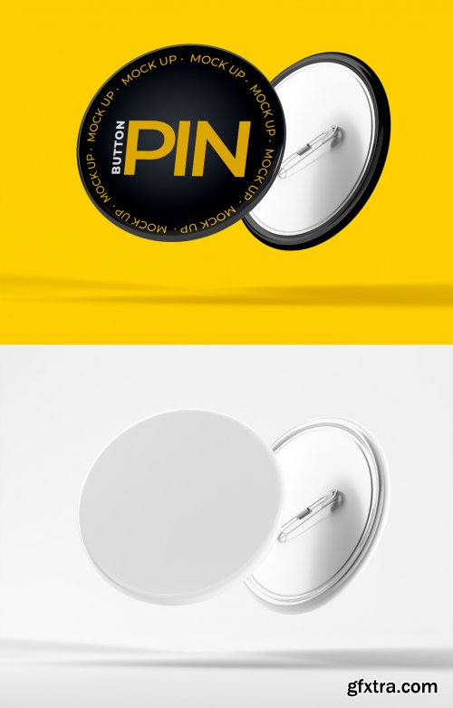 Floating Button Pin Mockup 385827744