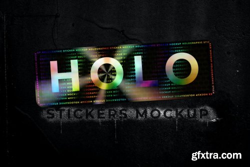 Holographic Sticker Mockup