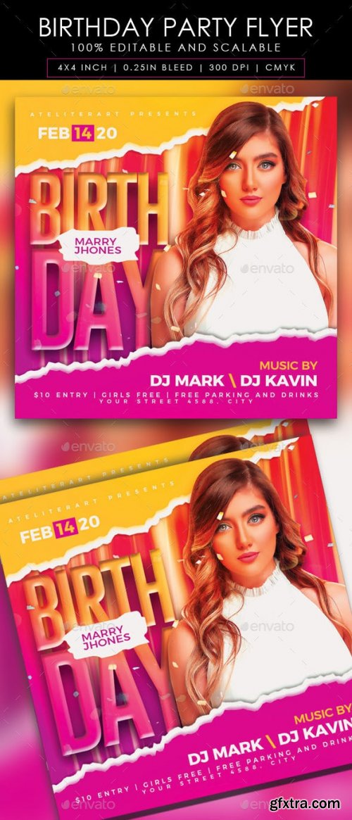 GraphicRiver - Birthday Party Flyer 28430601