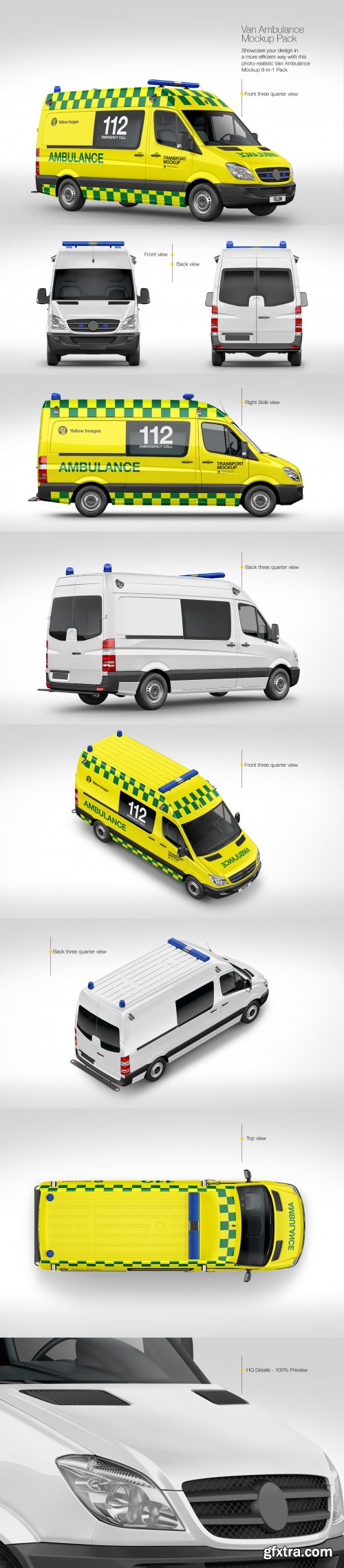 Van Ambulance Mockup Pack 69760