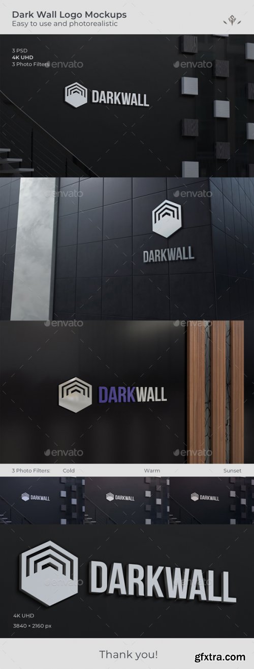 GraphicRiver - Dark Wall Logo Mockup 27384790