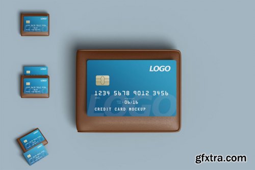 CreativeMarket - Credit card mockup with wallet 5496583