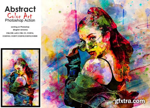 CreativeMarket - Abstract Colorful Art PS Action 5188807