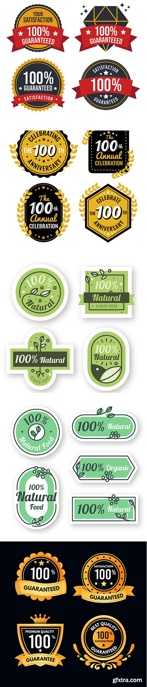 All natural badge collection