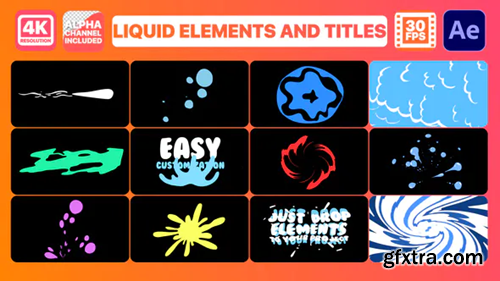Videohive Liquid Elements And Titles 29223876
