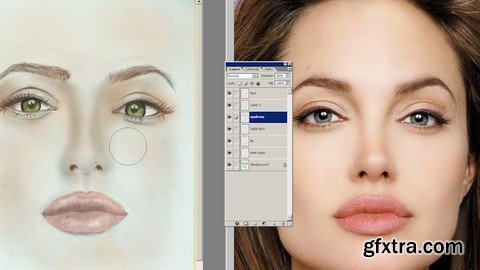 Photoshop Drawing, Using of software Tools in Portraits