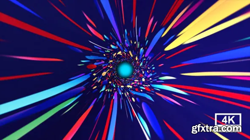 Videohive Colorful Festival Lines Tunnel 4K 25310130