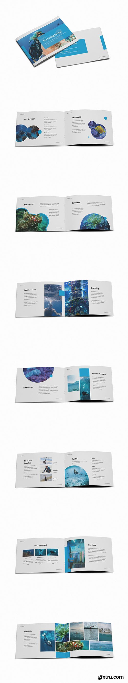The Dive A5 Brochure Template