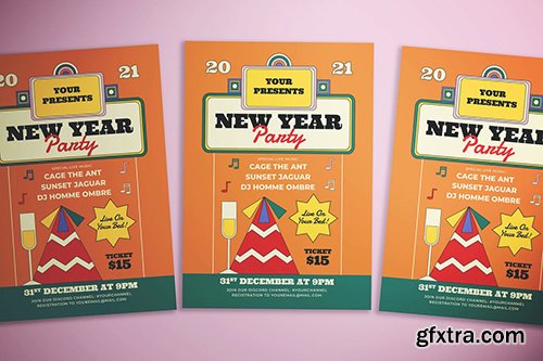 New Year At Home Flyer