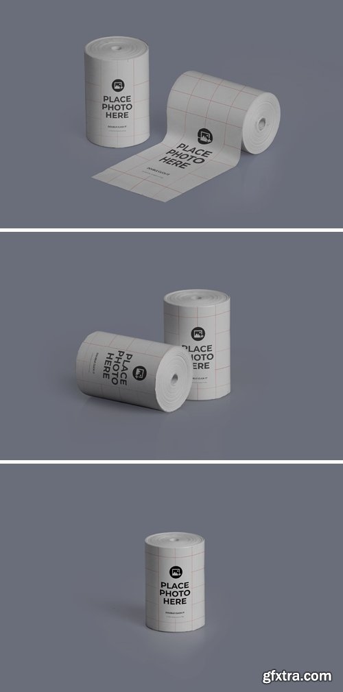 Thermal Paper Roll Realistic Mockup