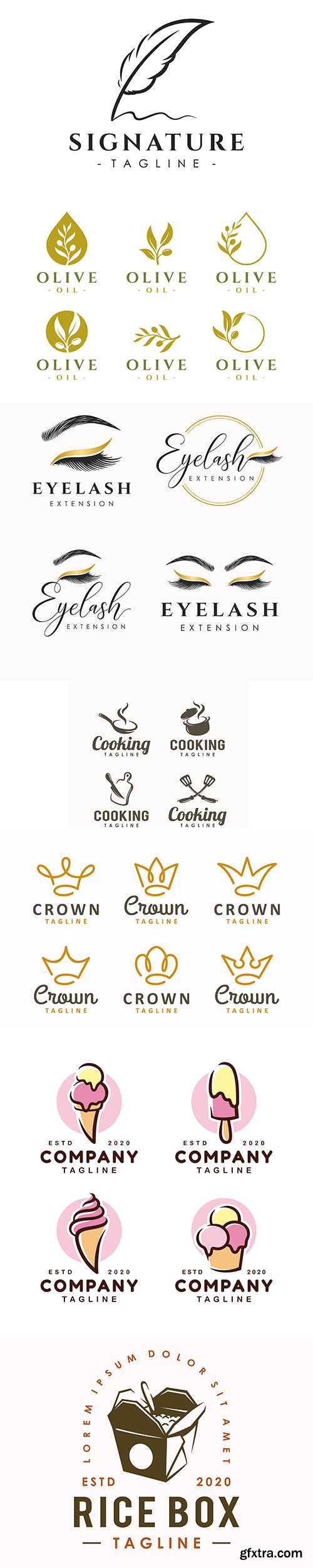 Logo design template set