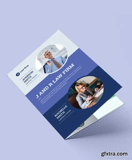 Lawyer & Law Firm Bi-Fold Brochure Template