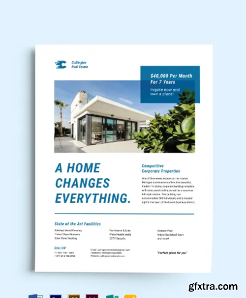 Clean Real Estate Flyer Template