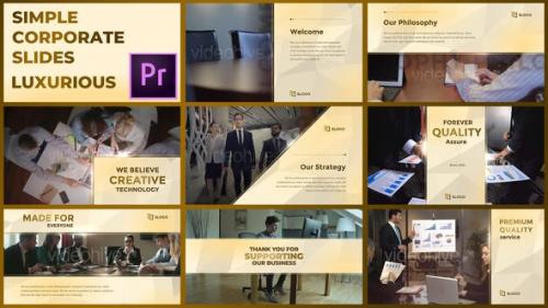 Videohive - Simple Corporate Slides Luxurious – Premiere Pro - 28915110