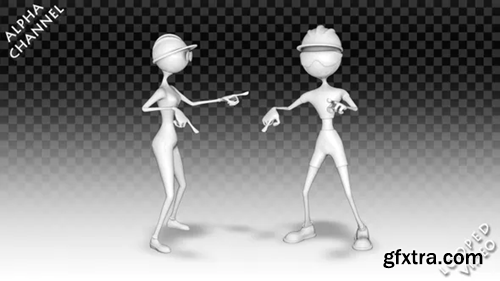 Videohive 3D Man and Woman - Dance Robot Pack 25786075