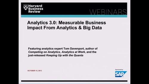 Oreilly - Analytics 3.0: Measurable Business Impact From Analytics & Big Data