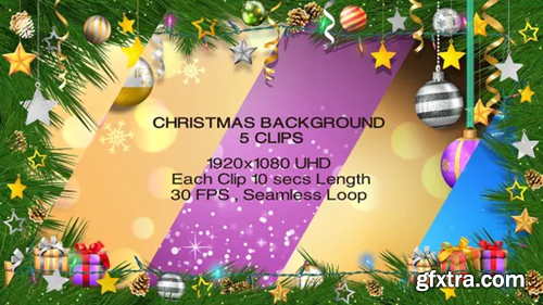 Videohive Christmas Backgrounds - 5 Clips - HD 25313867