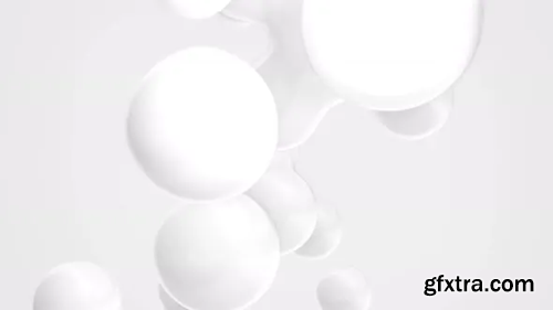 Videohive 3d Abstract Bright White Metaballs Background 28987904