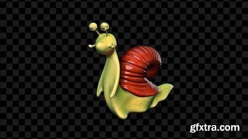 Videohive 3D Snail - Cartoon Dance 29026208