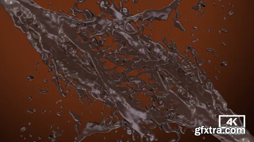 Videohive Chocolate Flow With Splash Collision 29043351
