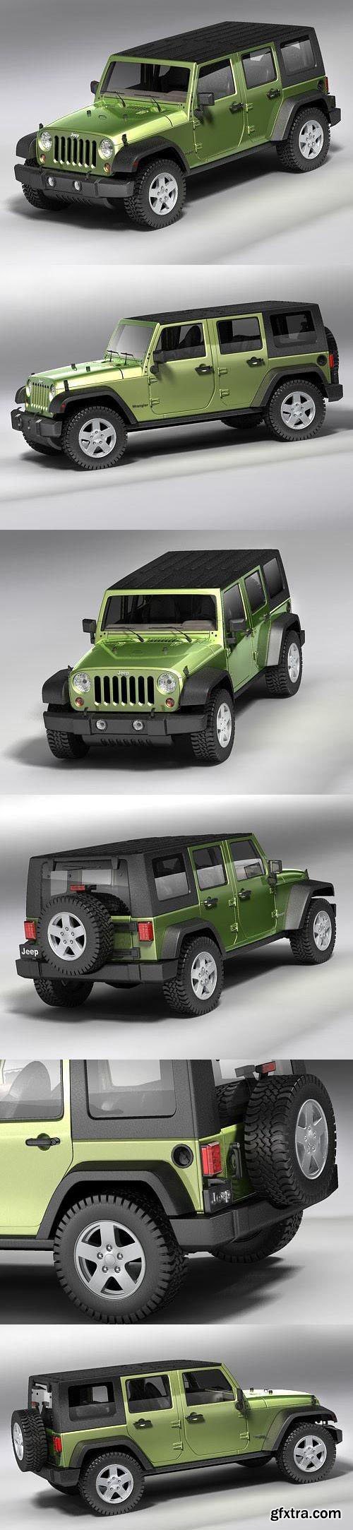 Jeep Wrangler Unlimited 2008 3D Model