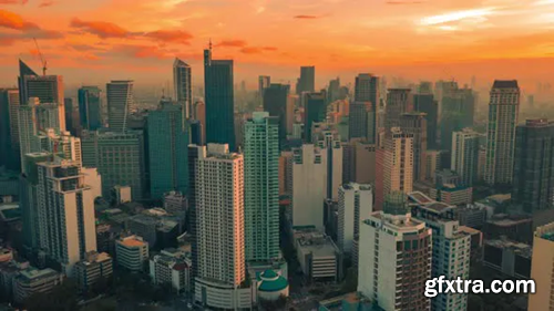 Videohive Sunset of Background Skyscrapers of Makati Distric in Manila the Capital of the Philippines 23433026