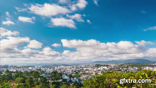 Videohive Time lapse dramatic clouds over Dalat cityscape the eternal spring city in Vietnam 25801024
