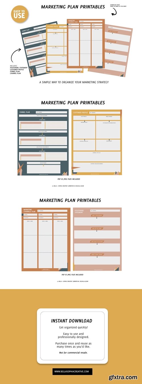 CreativeMarket - Printable Marketing Plan - Small 5033075