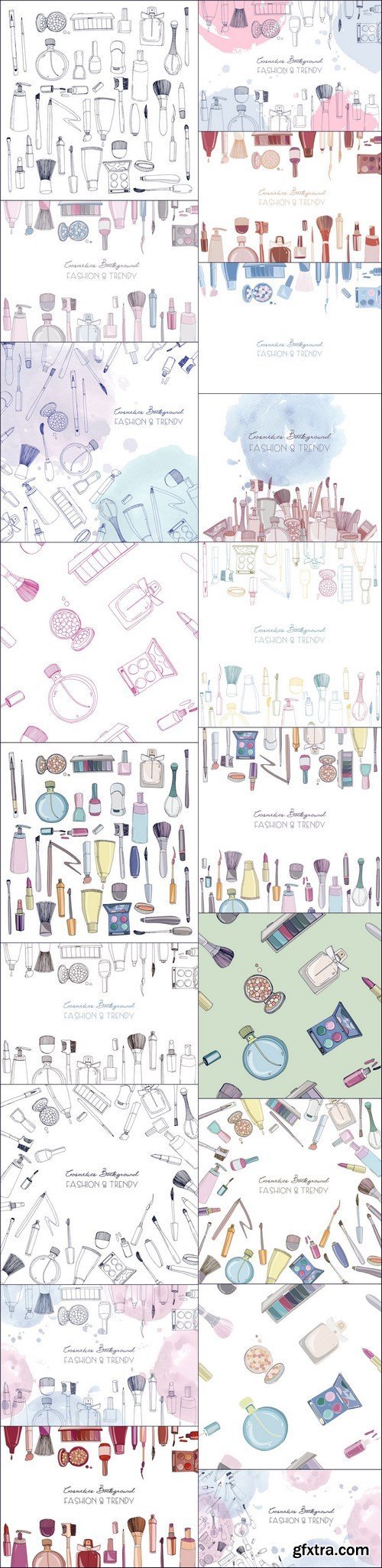 Cosmetics backgrounds - 19xEPS