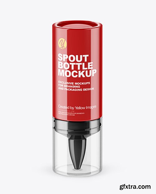 Glossy Spout Bottle Mockup 66372