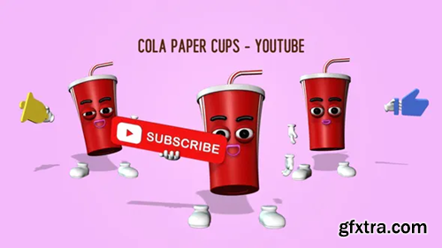 Videohive Cola Paper Cups - Youtube 27389917