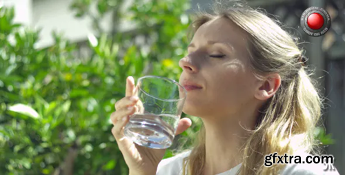 Videohive Sexy Girl Drinks Water 7742082