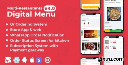 CodeCanyon - Chef v4.0 - Multi-restaurant Saas - Contact less Digital Menu Admin Panel with - React Native App - 27975356
