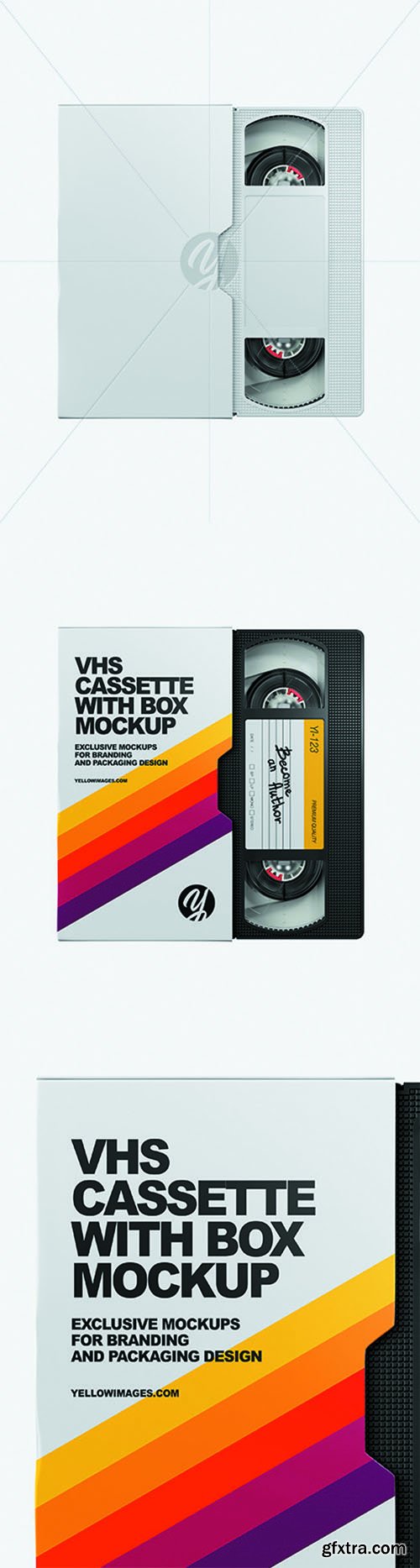 VHS Cassette with Box Mockup 61285