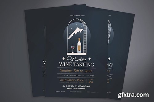 Winter Wine Tasting Flyer