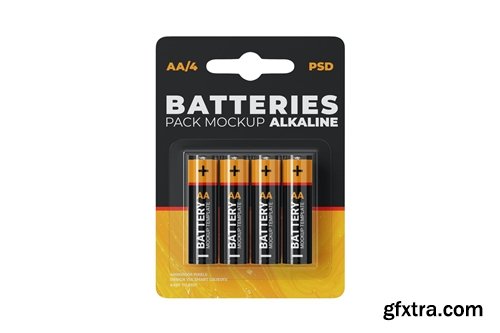 AA Battery Pack Mockup Template