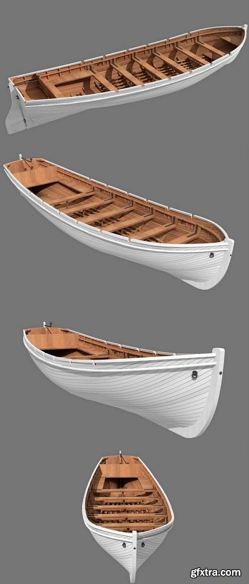 Woooden Boat 3D Model