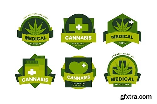 Medical cannabis badges collection